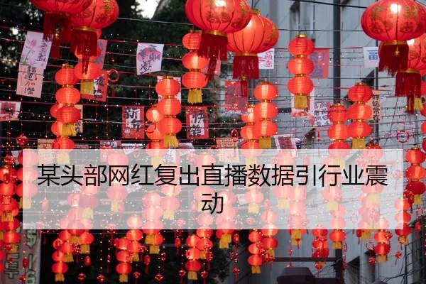 某头部网红复出直播数据引行业震动